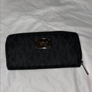 Michael Kors Black Zip-Around Wallet